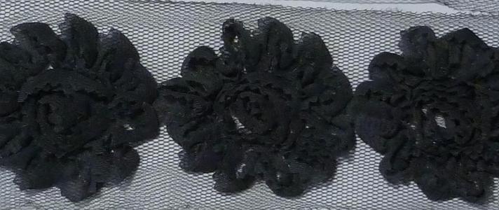 Flowerribbon Organza type 5/50mm (15 yard), Dark Grey 345